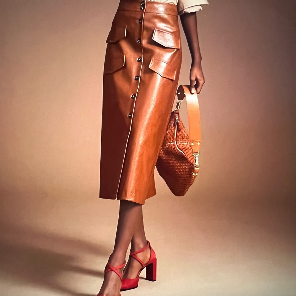 Mare Mare x Anthropologie Faux Leather Skirt